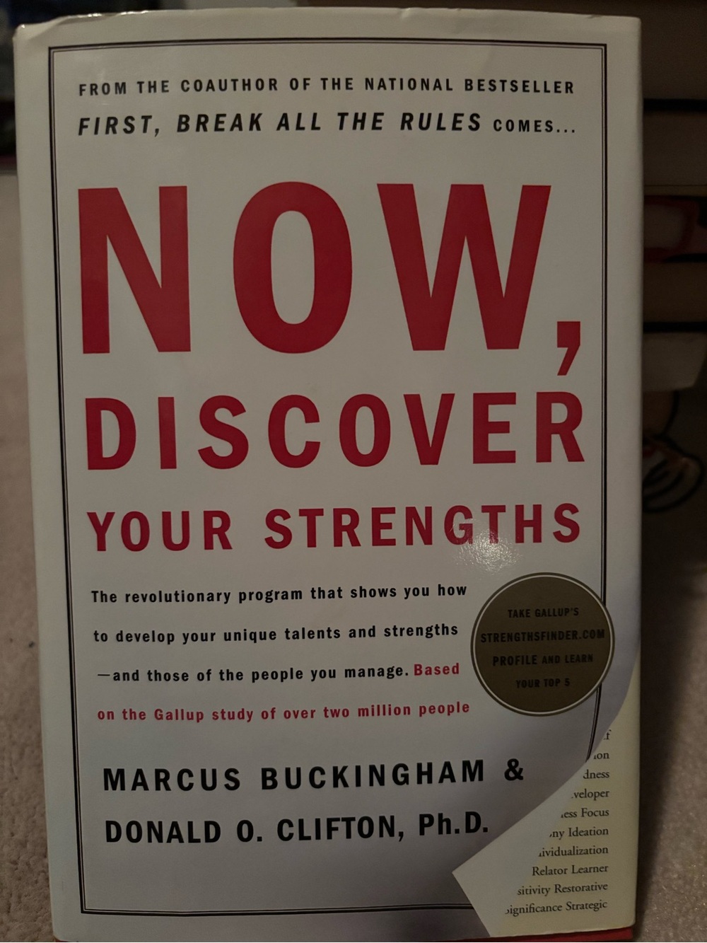 Now, Discover Your Strengths — Red & White Hardcover